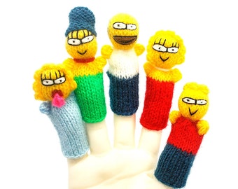 Pak family Simpson finger puppet puppet theater for playing and learning from wool knits for children and babies