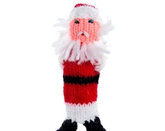 Santa Claus finger puppet puppet theater for playing and learning from wool knits for children and babies