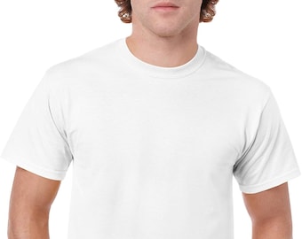 Men's Basic Regular Fit White Short Sleeve T-Shirt Short Sleeve Solid Color and Made of First Class Quality Cotton