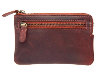Small leather key case key bag coin bag for men women