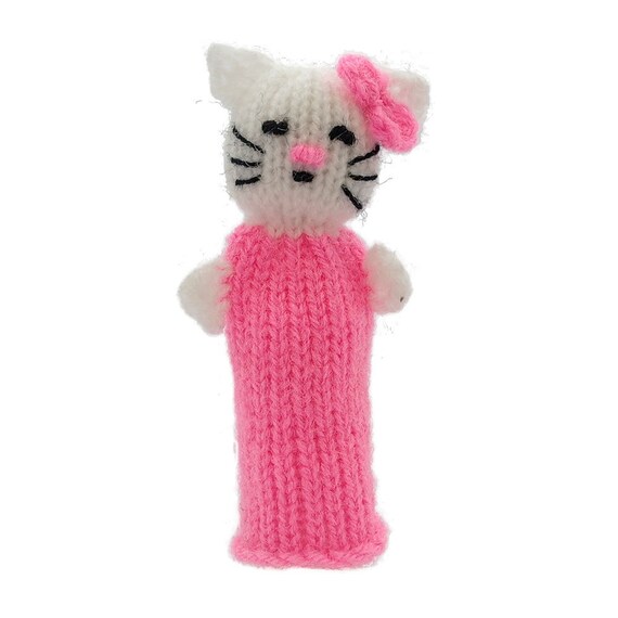 Lamb finger puppet puppet theater for playing and learning from wool knitting for children and babies