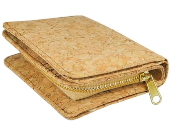MarBello Vegan Small Wallet, Purse made of Cork with many credit card slots for women and girls