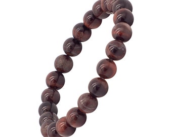 Unisex Yoga Stone Bracelet from Tiger Eye Gem Gemstone Beads Stretch and Elastic-Adjustable
