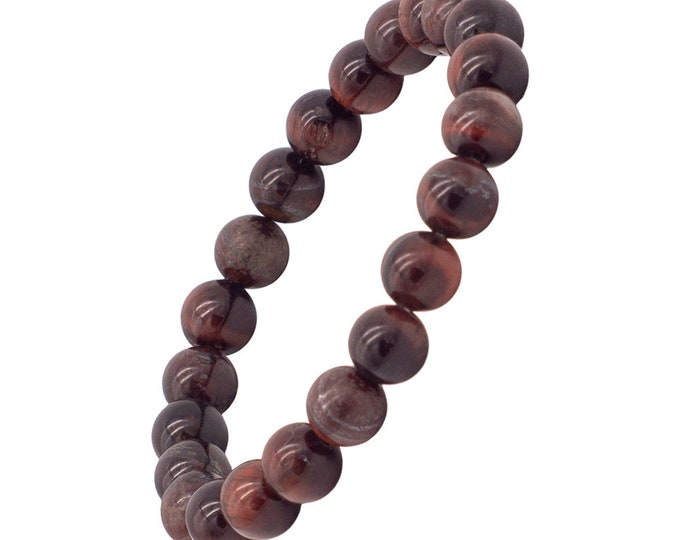 Unisex Yoga Stone Bracelet from Tiger Eye Gem Gemstone Beads Stretch and Elastic-Adjustable