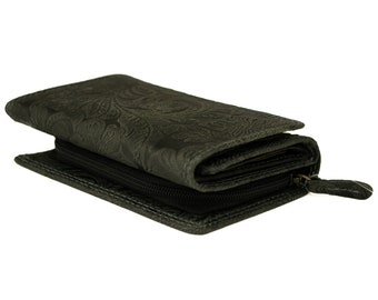 Wallet or purse made of buffalo leather, genuinely embossed. Ideal for a gift.