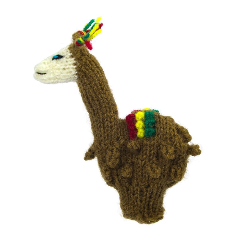Lamb finger puppet puppet theater for playing and learning from wool knitting for children and babies