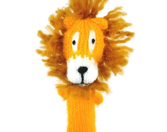 Lion finger puppet puppet theater for playing and learning from wool knits for children and babies