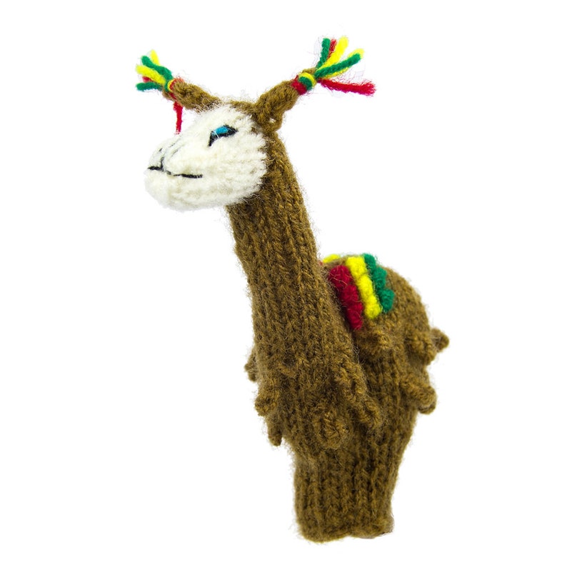 Lamb finger puppet puppet theater for playing and learning from wool knitting for children and babies