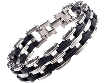 Men's Bracelet Stainless Bracelets for Men Size Adjustable 21 cm
