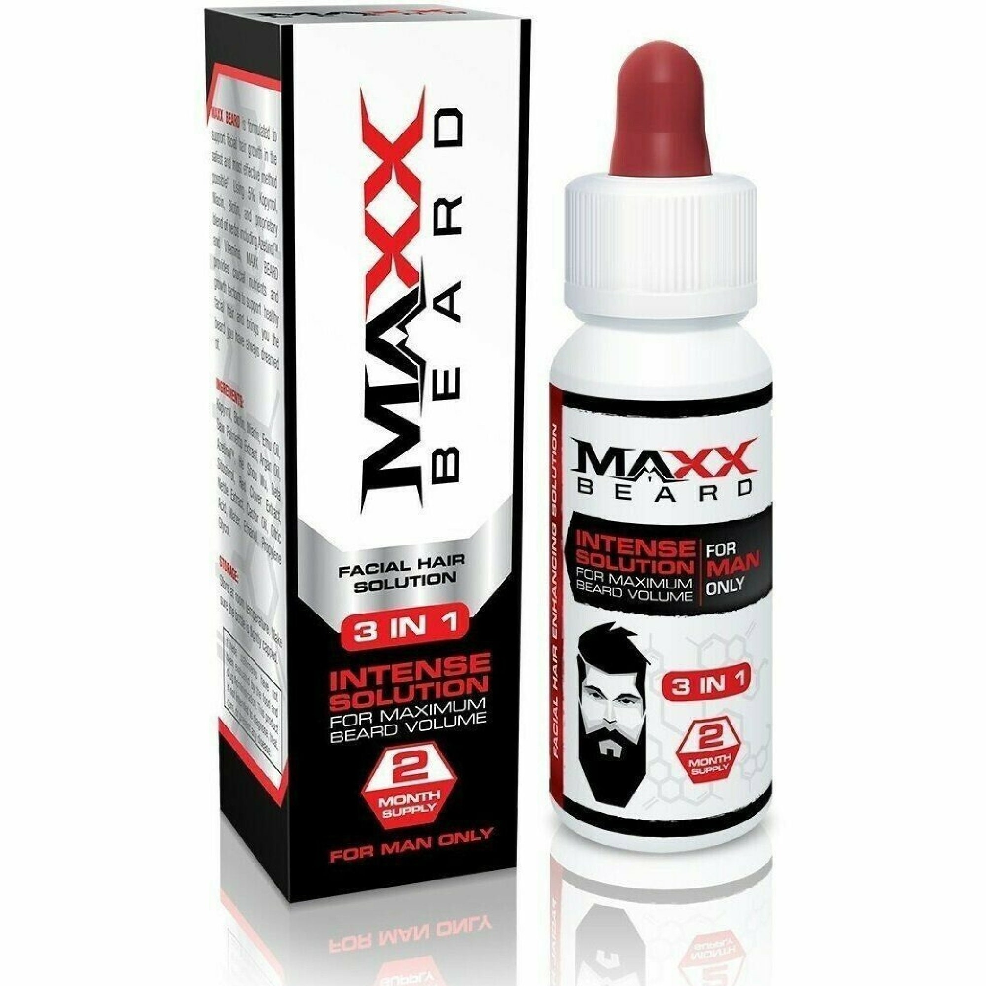 Maxx Beard 3 in 1 Facial Hair Solution Natural Solution Etsy