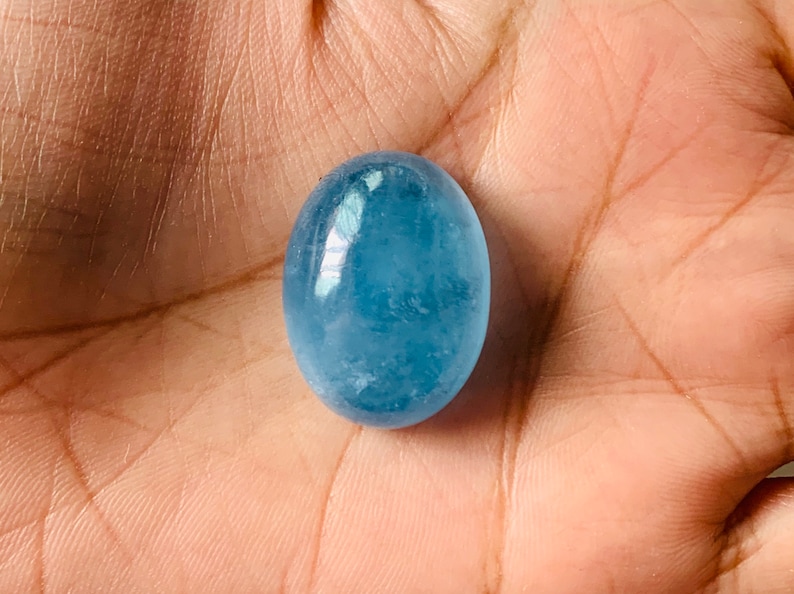 Loose Cabochons for Jewelry Making 24X18 MM Aquamarine Cabochons Natural Aquamarine Smooth Oval Cabochon 41 carat Oval Cabochon