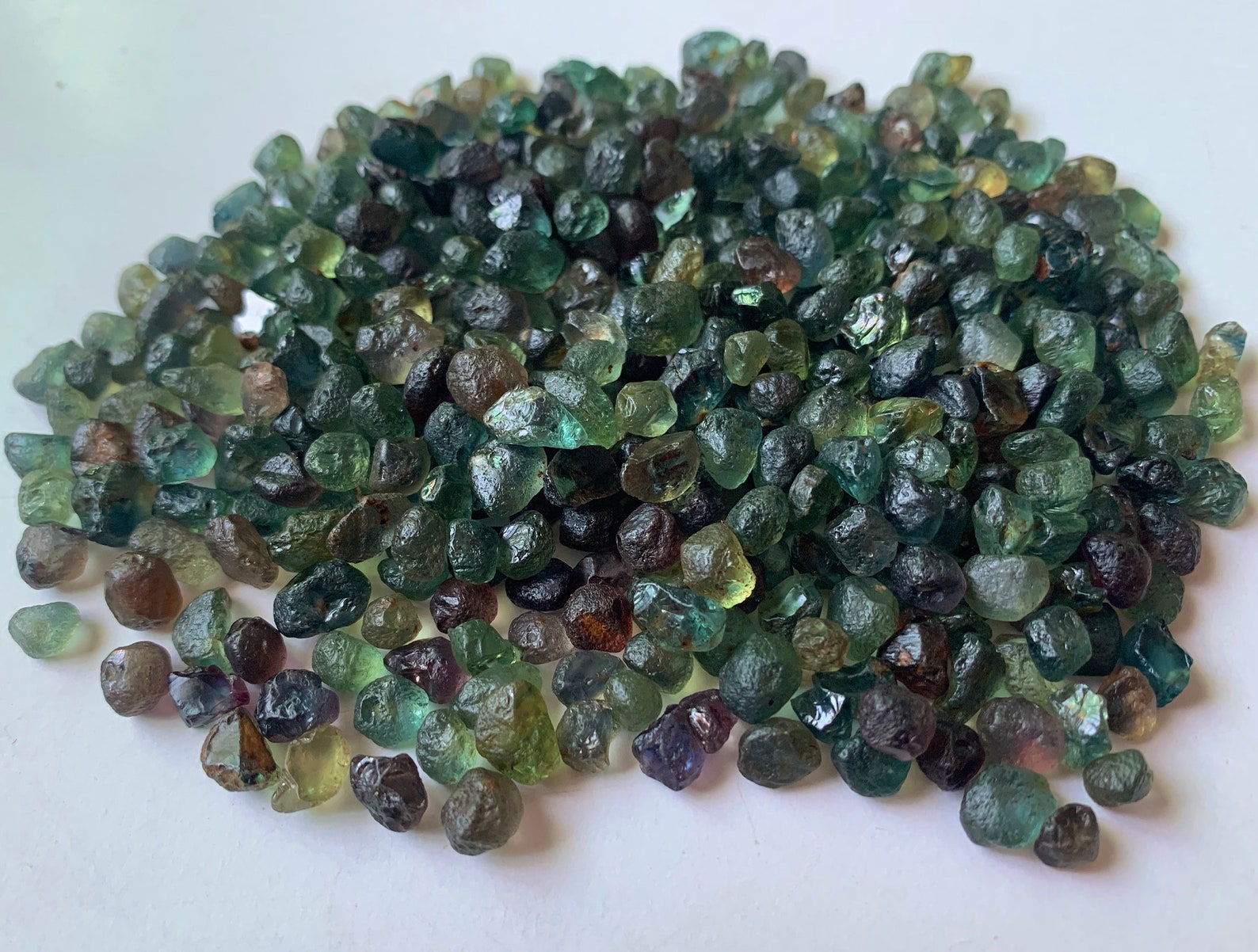 Rare Green Sapphire Raw Gemstone 3X6 mm Genuine Green | Etsy