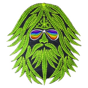 Hippie Leaf Man Vinyl Sticker