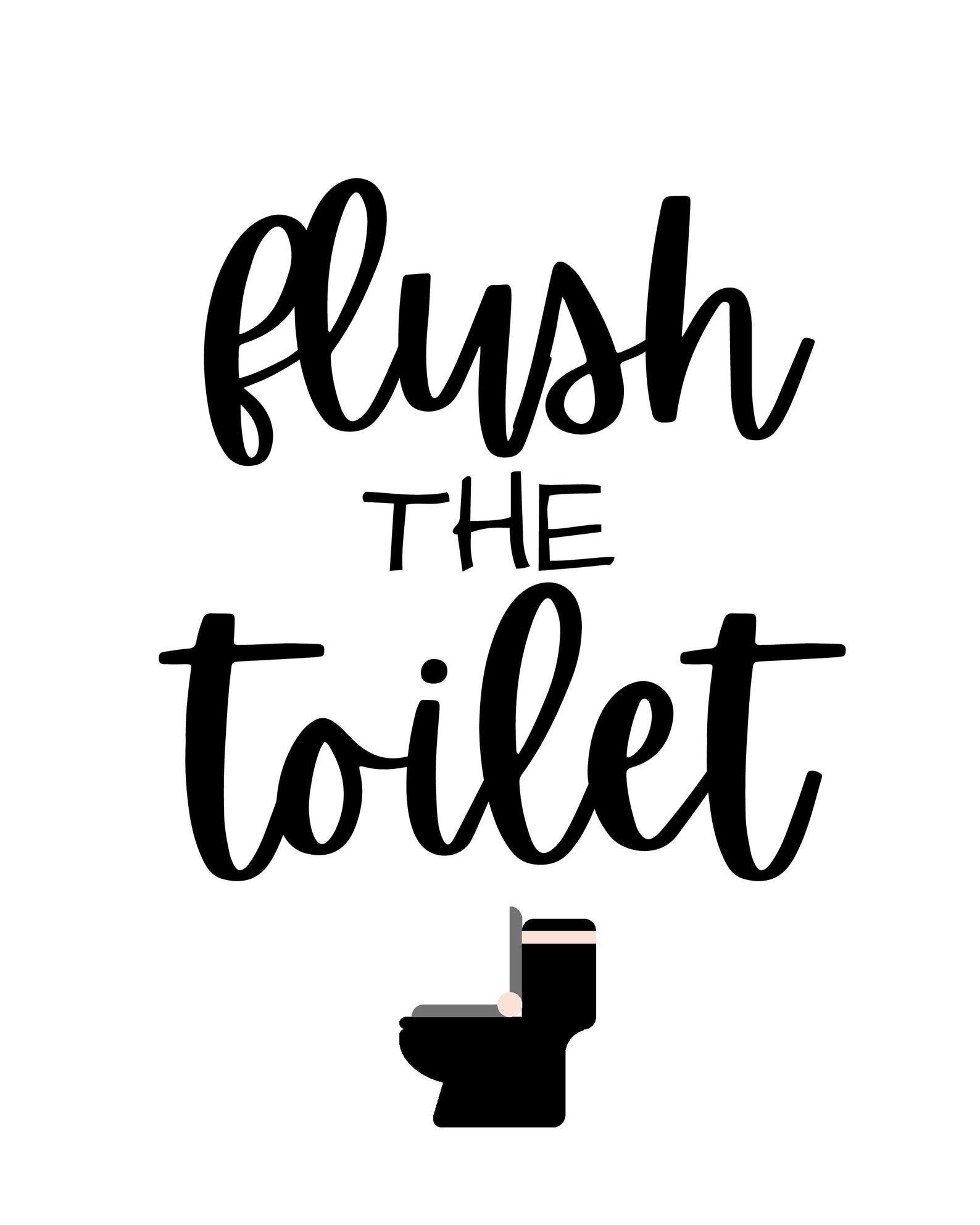 Set of 3 Bathroom Signs Bathroom Signs Cute Bathroom Sign Etsy