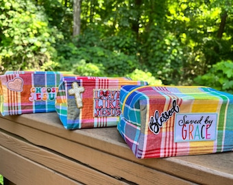 Madras Boxy Bag Pouches