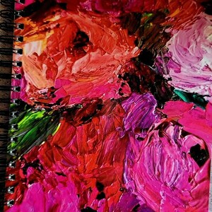 Spiralliniertes Floral Chic Journal und Schreibwaren/Einzigartige Geschenke für Journaling-Enthusiasten/"Brandi Chic Artwork"Moody Floral Stationary Journal