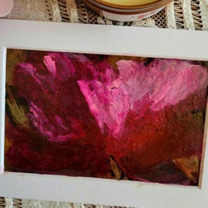 Acquerello vintage scuro di peonia bordeaux/Acquerello di piccola peonia/Pittura ad acquerello floreale in stile fattoria/Arte di fiori di campo/Opera d'arte originale/Peonia