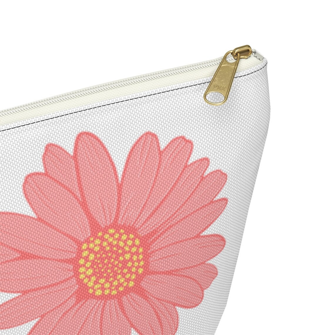 Pink Daisy Accessory Pouch w Tbottom Etsy