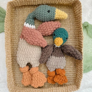 Mallard Lovey Snuggler, Crochet Mallard Plushie, Plush Mallard Duck Snuggler Lovey, Crochet Mallard Duck, Crochet Duck, Duck Lovey Snuggler