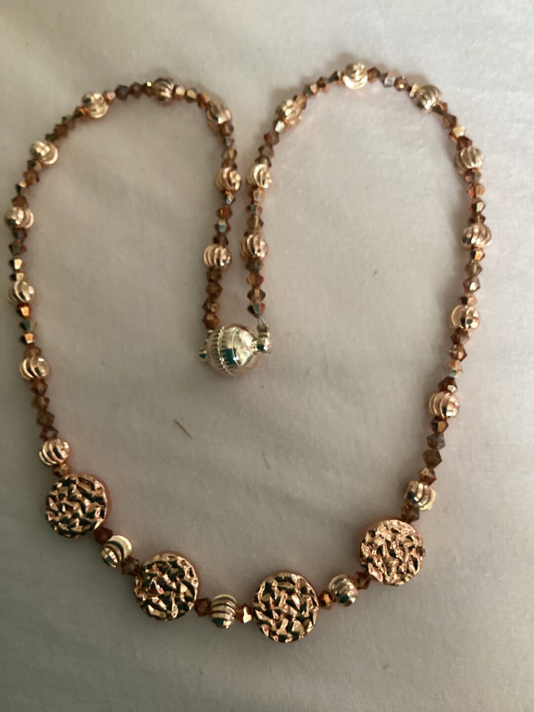 9ct Rose Gold 10mm Disc Adjustable Necklace 41cm-43cm