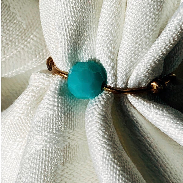 Atlantis- teal bead ring