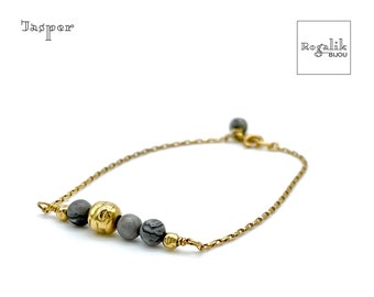Chain bracelet Jasper Bracelet Chunky Bracelet