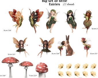 Fairy Wall Sticker - fairy wall decals - fairy wall transfers - fairy wall stickers