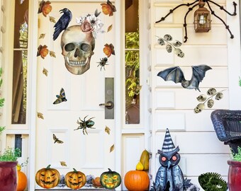 Vintage Halloween Decorations - Diy Halloween Decor - Halloween Wall Decals - Halloween Decorations Outdoor -  Halloween Front Door Decor