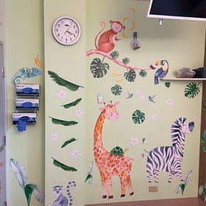 Nursery Wall Decal - Jungle Animals Stickers for Wall - Safari Animals ...