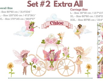 Fairy Nursery Wall Decals: Pastel Girls Bedroom Decor, Removable Vinyl
