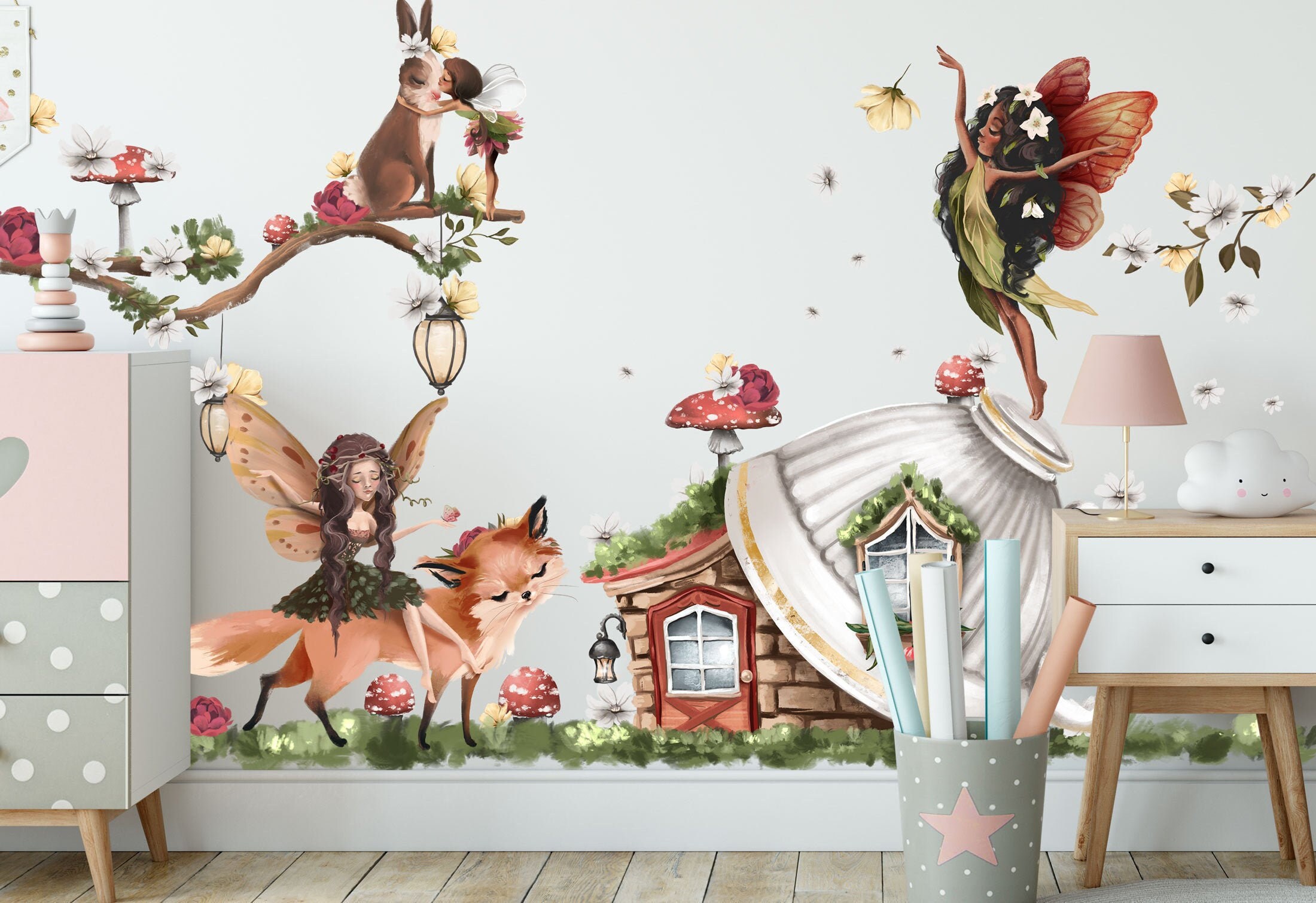 Fairy Wall Stickers Nursery Decoration Fairy Wall Decal | Etsy