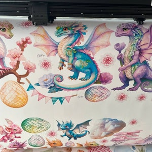 Decalcomania del drago da parete Adesivi murali per la cameretta dei bambini Decorazione artistica da parete per la camera dei bambini o la sala giochi immagine 10
