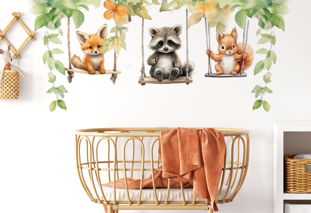 Woodland Animals Wall Decals - Nursery Decor - Wall Sticker for Kids ...