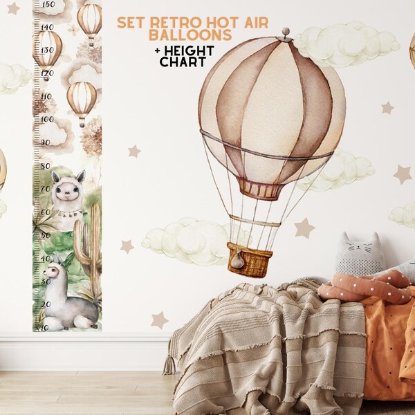 Hot Air Balloon Wall Decal Etsy