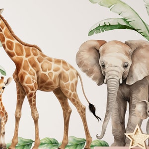 Jungle Animals Nursery Wall Decals – Safari Peel and Stick Stickers - Etsy