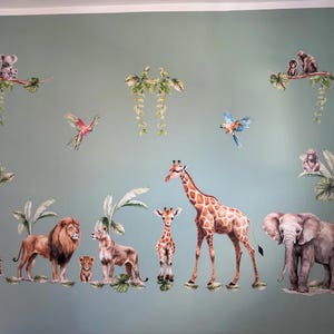 Jungle Animals Nursery Wall Decals – Safari Peel and Stick Stickers - Etsy