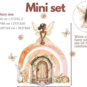 Fairy Wall Sticker - Rainbow Girl's Nursery Decals - Peel and Stick Kids Room Decor - Fairy Room Stickers for Baby Girl image 5