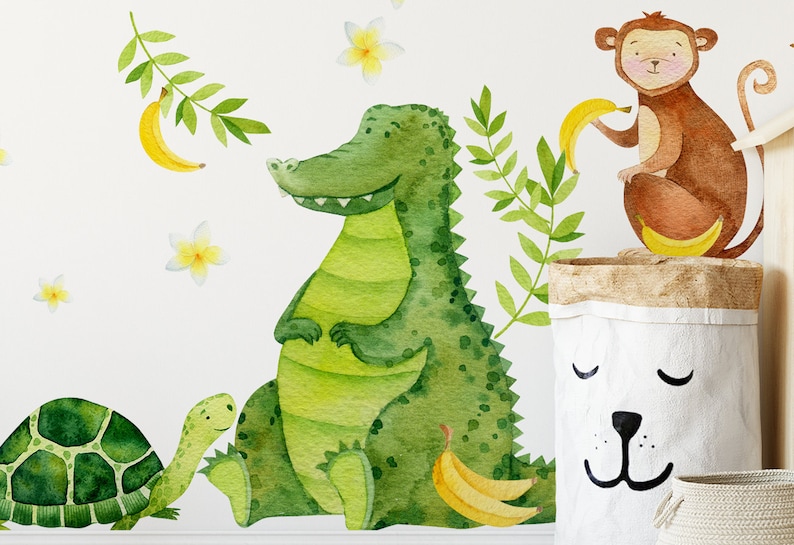 Jungle Animals Wall Decals for Nursery Jungle Animals Etsy