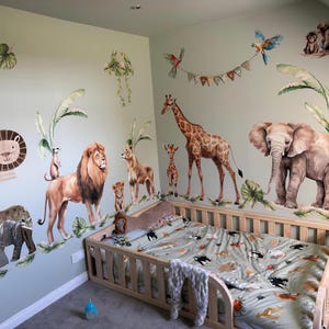 Jungle Animals Nursery Wall Decals – Safari Peel and Stick Stickers - Etsy