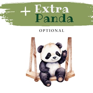 Väggdekorationer med safaridjur på gungor: Djungelbarnrumsdekor + Extra Panda