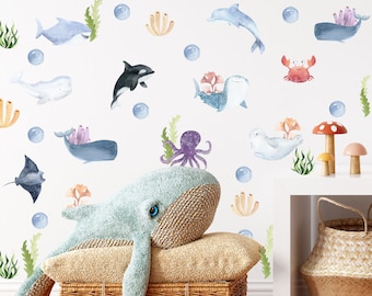 Ocean Nursery Wall Decals: Under the Sea Peel and Stick