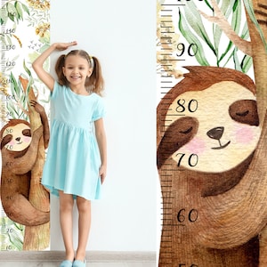 Aquarel liniaal muur sticker - kwekerij groei grafiek - hoogte grafiek voor kinderen - jongens en meisjes - kwekerij groei grafiek - cm/inch hoogte meter