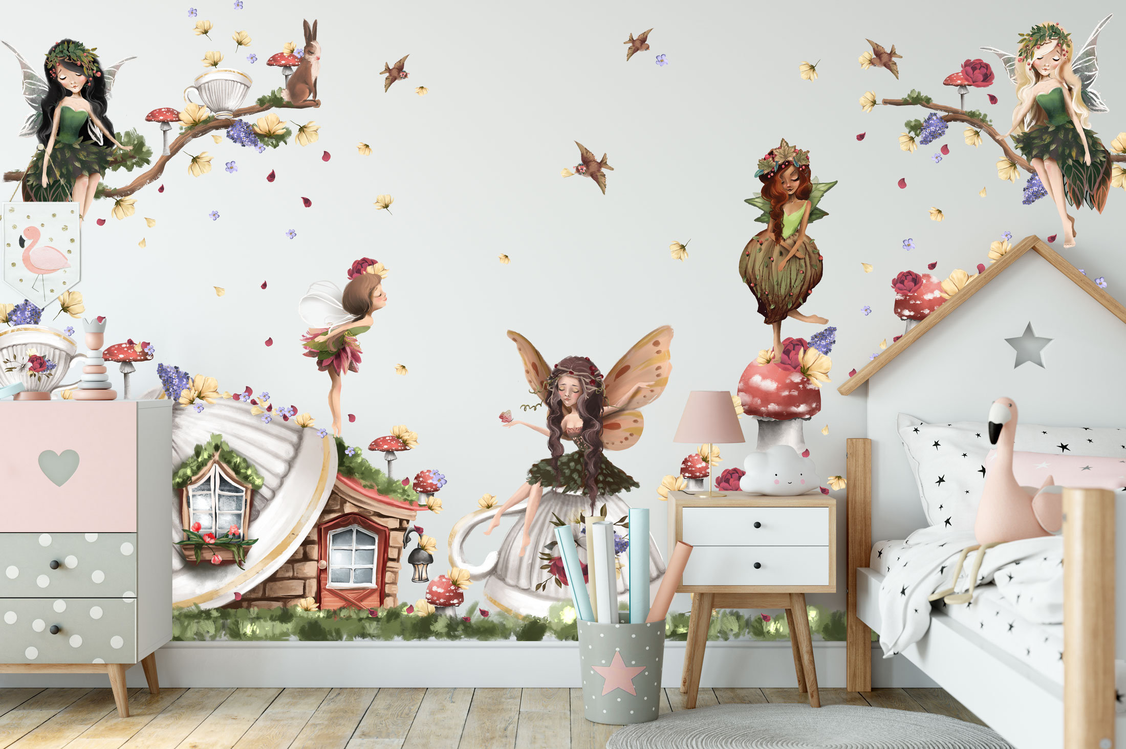 281 Elements Fairy Wall Decal Woodland Nursery Decal Etsy