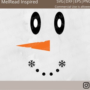 Snowman face svg - Snowman svg - Winter svg - Christmas svg - Cricut Cut File - Silhouette Cut File