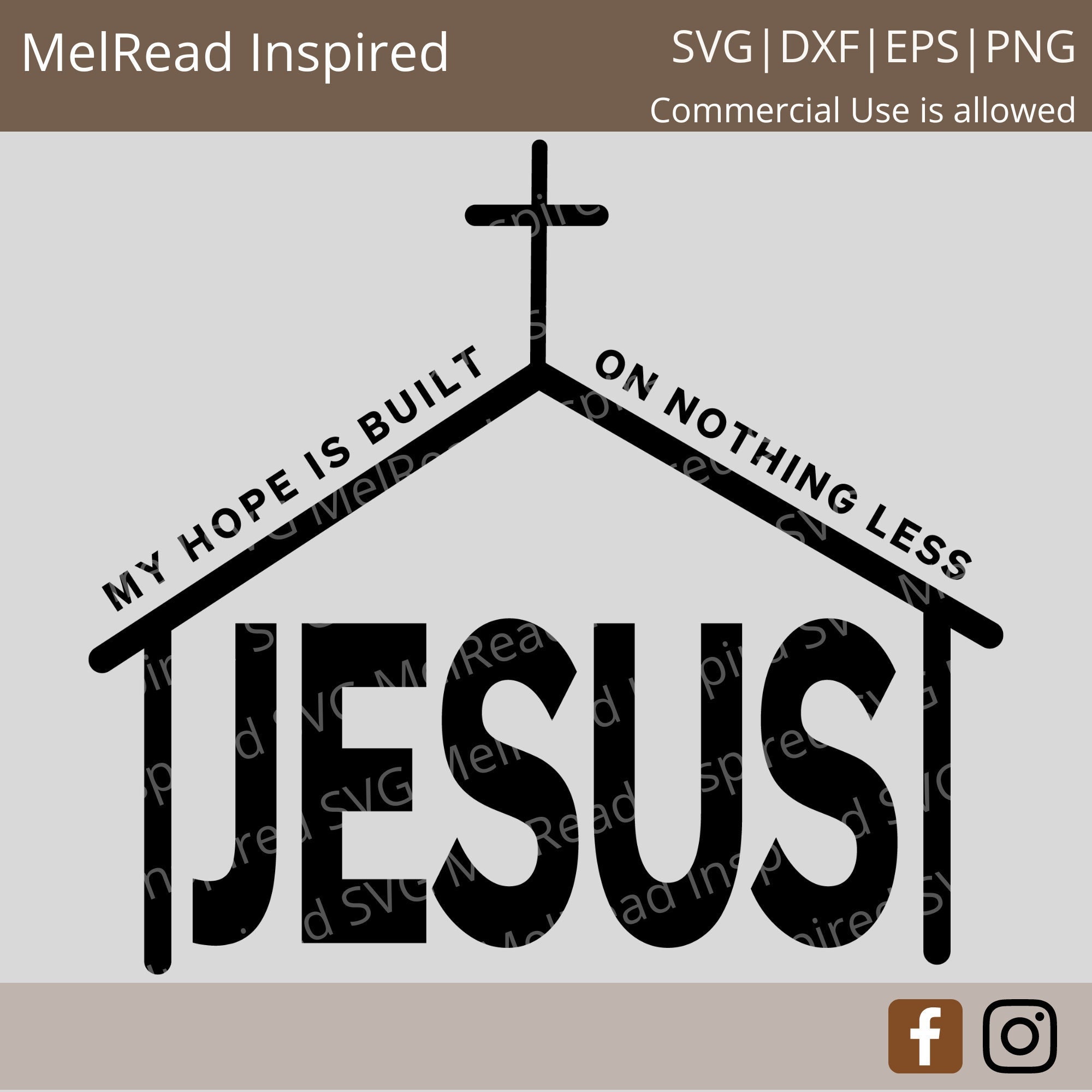My hope is built on nothing less svg jesus svg hymn svg christian