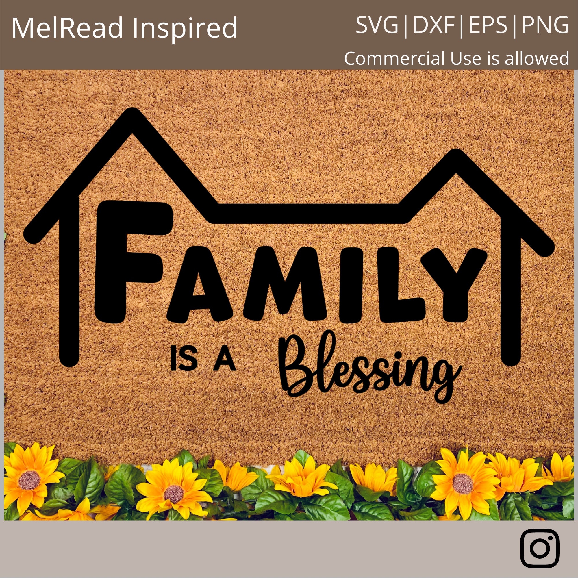 Family is A Blessing Svg Family Svg Blessing Svg Inspirational Svg Cut
