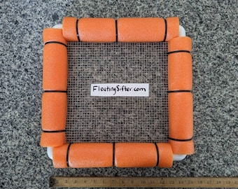 Square Floating Sifter w/ Your Choice of Industry Standard 1/4" Screen Holes or 1/8" Screen Holes (for the tiny shark teeth)
