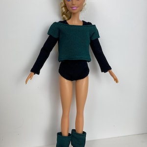 Conjunto de blusa e polainas BONECA NÃO INCLUÍDA para Barbie Original body fit