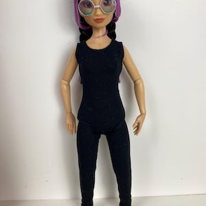 1 6ª escala, Body com leggings para Barbie alta (costura verde no botão de pressão superior) ajuste corporal BONECA NÃO INCLUÍDA