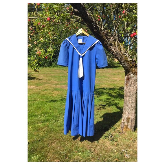 Vintage Laura Ashley 80s Sailor Dress